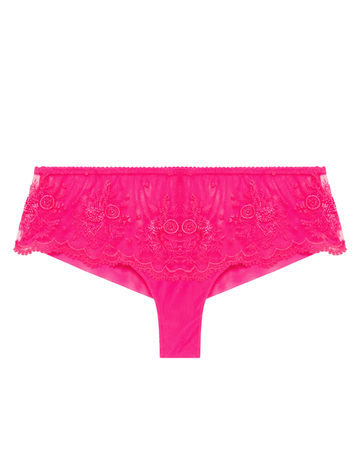 Simone Perele 1E2630 Fuchsia Intrigue Lace Bikini Myselflingerie.com